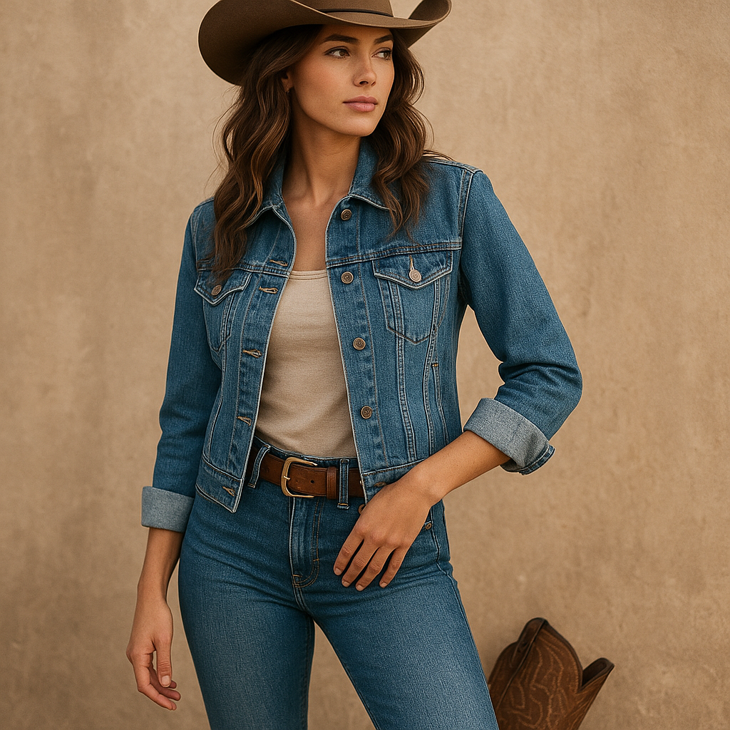 Moda w stylu country – kowbojki, kapelusze i denim.