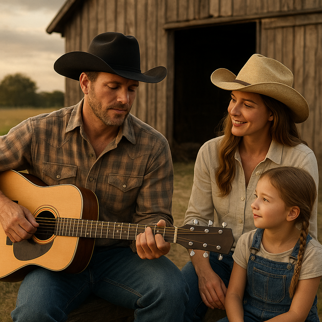 Piosenki country o pracy, rodzinie i codzienności.