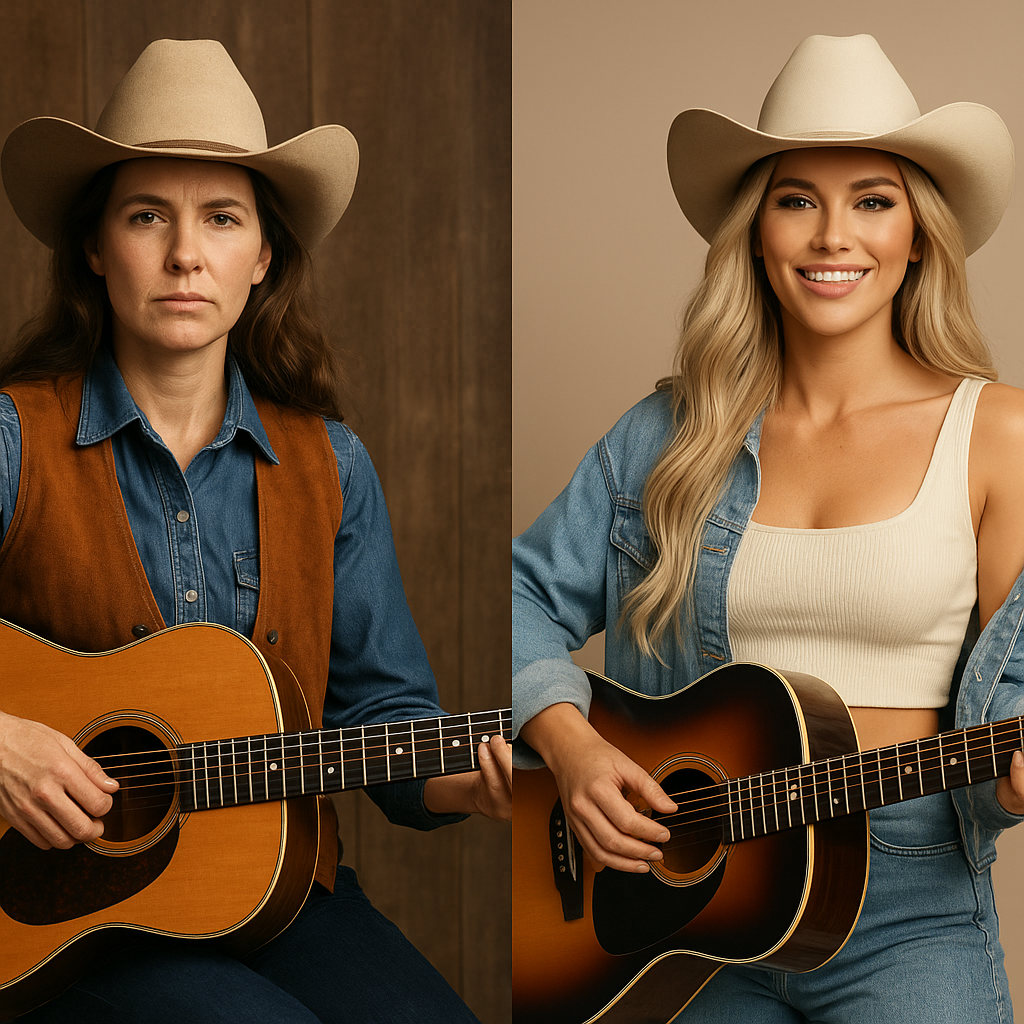 Porównanie stylów – country tradycyjne vs. country pop.