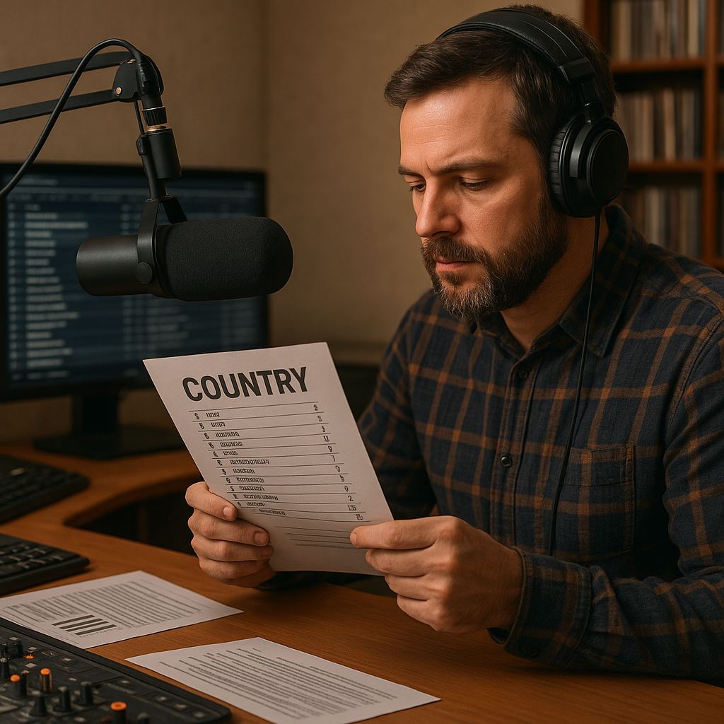 Country w radiu – jak powstają listy przebojów CMT i Billboard Country.