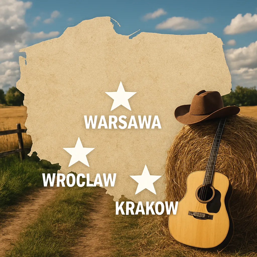 Jakie polskie miasta mają największe społeczności fanów country.